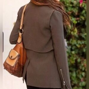 Aritzia Wilfred Mayet Moto Jacket Olive green women medium moto asymmetric rock